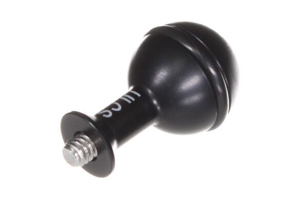 Ultralight BA-HB black universal ball adapter with 1/4" through hole