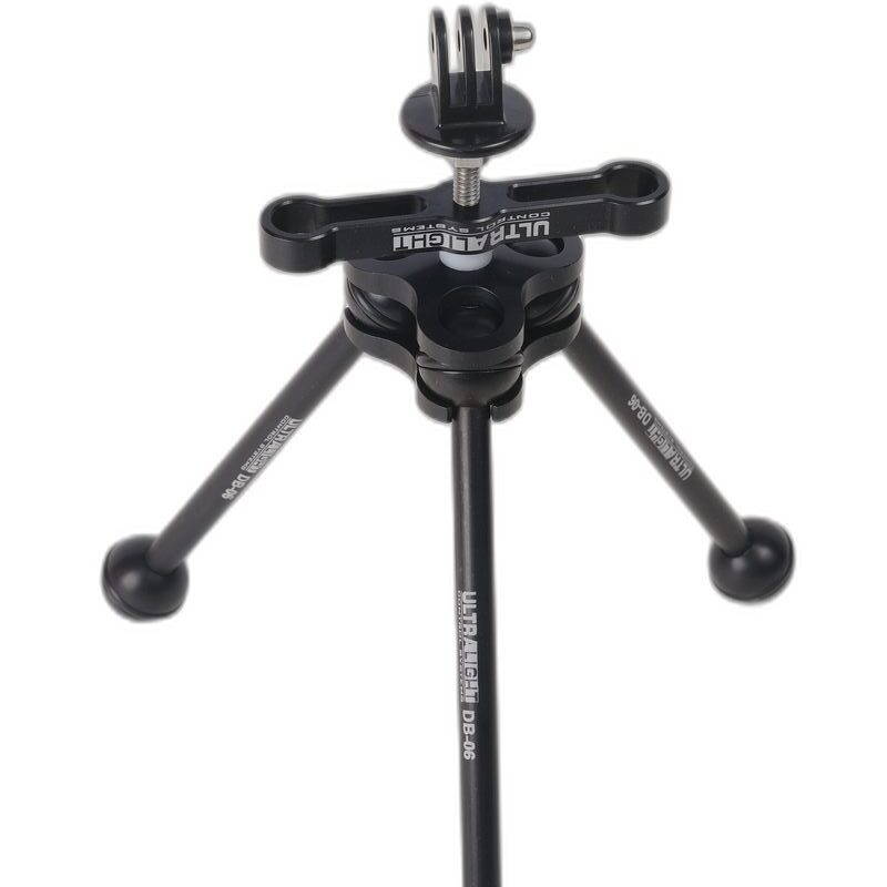 Ultralight TPK-MGP-06 medium 6" leg tripod package using AC-TRI with GoPro mount