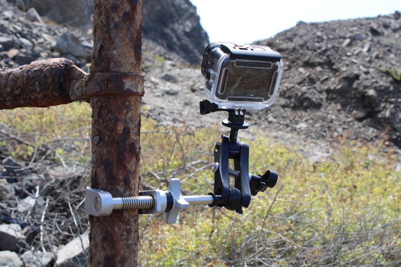 action cameras on cardellini clamps