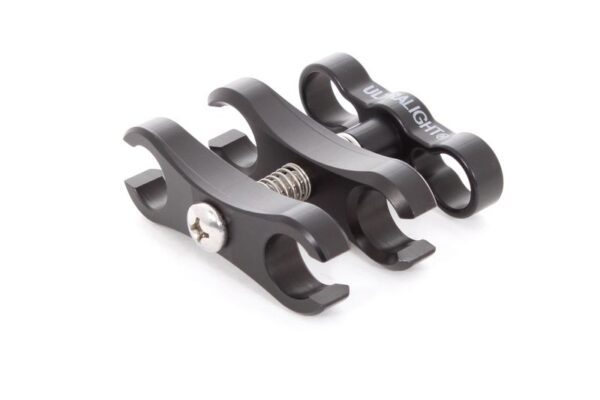 Ultralight AC-CSBSK2 medium dual cutout clamp with 1/4"-20 coarse-thread for underwater camera buoyancy arm systems and cinema rigs