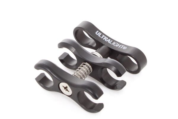 ULTRALIGHT AC-CSSK2-28 DOUBLE CUT-OUT CLAMP WITH 1/4"-28 FINE THREAD FOR UNDERWATER CAMERA SYSTEMS AND CINEMA RIGS