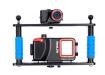 caged camera trays with Sealife smart phone housings