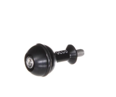 Ultralight BA-HB-LB longer bolt universal ball adapter with 1/4" through hole in black.